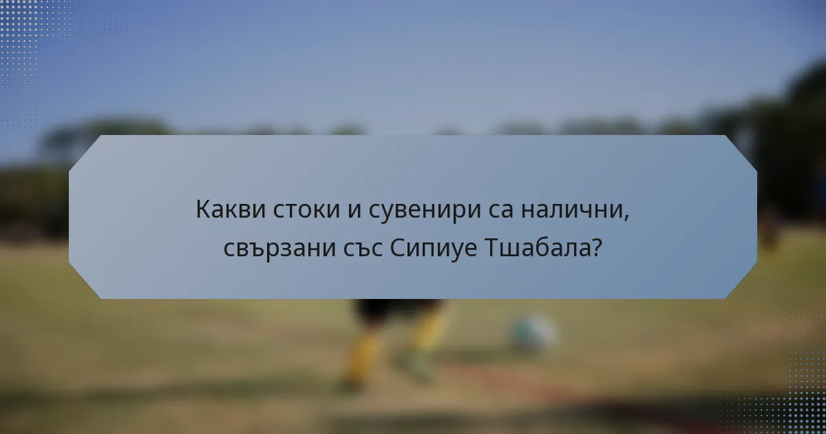 Какви стоки и сувенири са налични, свързани със Сипиуе Тшабала?